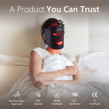 Red Light Therapy Face Mask 7 Color LED, FDA Cleared Silicone Mask for, Wrinkles, Acne & Skin Whitening