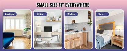 Mini Refrigerator with Freezer, 2.4 Cu Ft Double Door Small Fridge with Removable Shelves & Adjustable Feet
