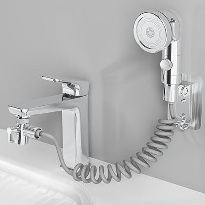 Faucet Extender Pull-Out Retractable Showerhead for Washbasin - Hot & Cold Compatible Hair Washing Sink Sprayer