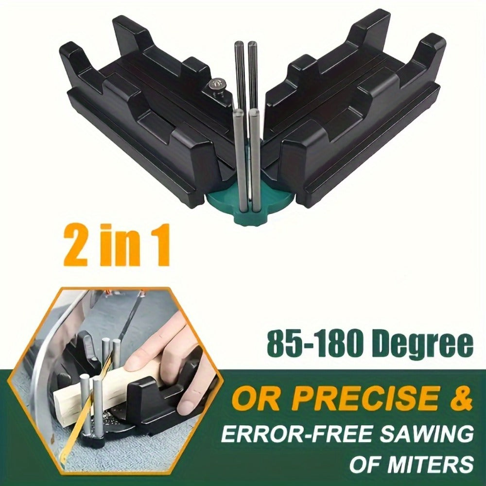 Miter Angle Finder 2-in-1 Measuring & Cutting Tool Manual Precision Protractor Portable Miter Saw Guide for Woodworking Home Improvement No