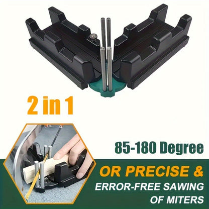 Miter Angle Finder 2-in-1 Measuring & Cutting Tool Manual Precision Protractor Portable Miter Saw Guide for Woodworking Home Improvement No