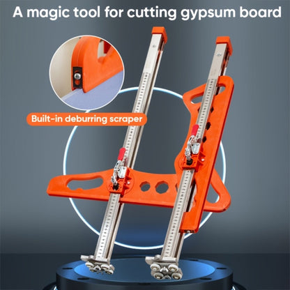 Drywall Scoring Knife 23-Wheel Foldable Gypsum Board Cutter with Adjustable Guide & Handle