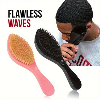 360 Wave Brush for Men with Heavy-Duty Nylon Bristles & Non-Slip ABS Handle – Professional Wave Training, Curl Defining & Updo Styling Tool