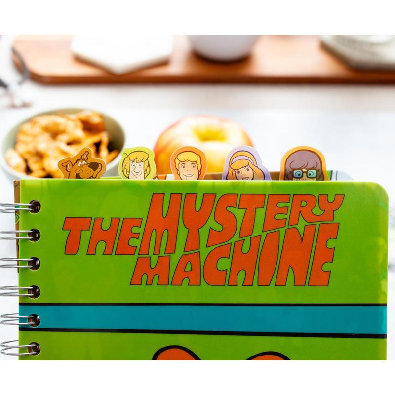 Scooby-Doo Spiral Notebook for Kids Mystery Machine 5-Tab Journal 75 Lined Pages Character Bookmark Tabs