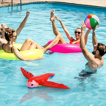 Hawaiian Party Decorations Inflatable Set 9 Pieces - Coconut Trees Beach Balls Flamingo Parrot Dolphin Banana with Pump