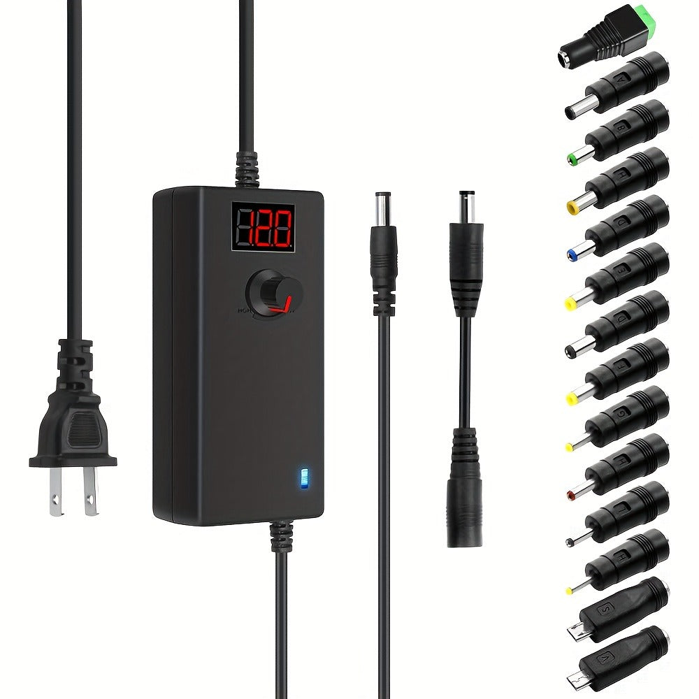 Adjustable AC DC Power Adapter 24W 3-12V 2A Universal Power Supply 100-240V with LED Voltage for an Everyday Personal Care Routine