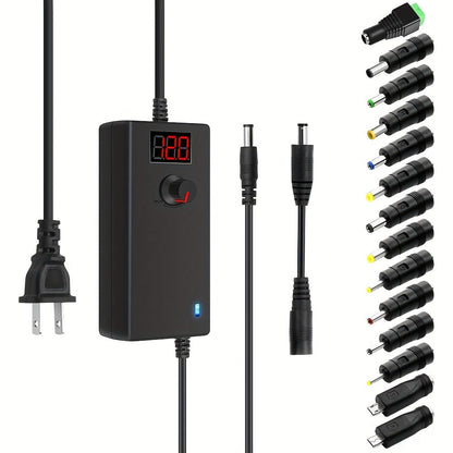 Adjustable AC DC Power Adapter 24W 3-12V 2A Universal Power Supply 100-240V with LED Voltage for an Everyday Personal Care Routine
