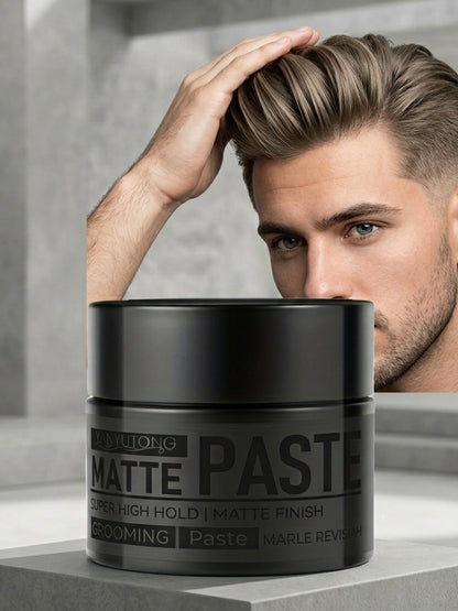 Matte Hair Paste for Men 100g, Non-Greasy Medium Hold Styling Cream with Plant Squalane & Argan Oil