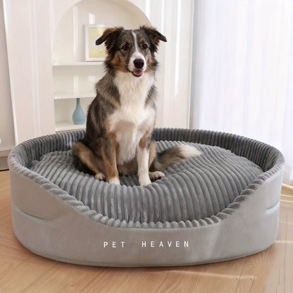 Ribbed Bolster Pet Bed System with M-XXL Beds and Separately Labeled Replacement Mat or Cushion