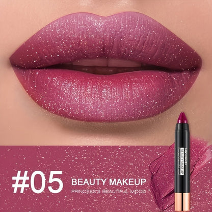 Lipstick Set, SANSUMMER 6-Piece Matte Velvet Crayon Collection in a Black Presentation Gift Box