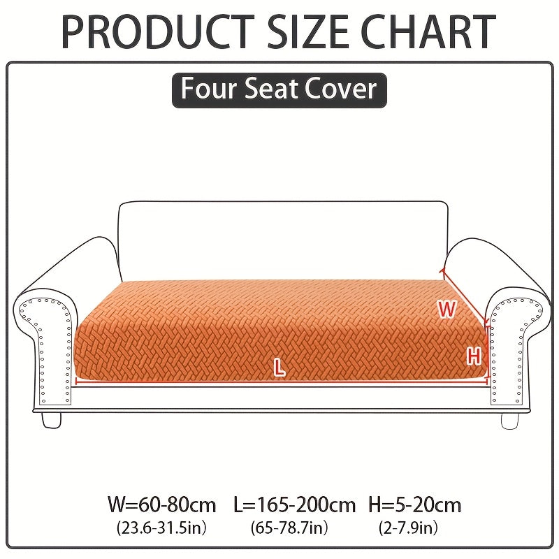 Sofa Cover Sectional Panel Options for Single to 4 Seats, Chaise, Armrest Pair or Backrest in Five Colors