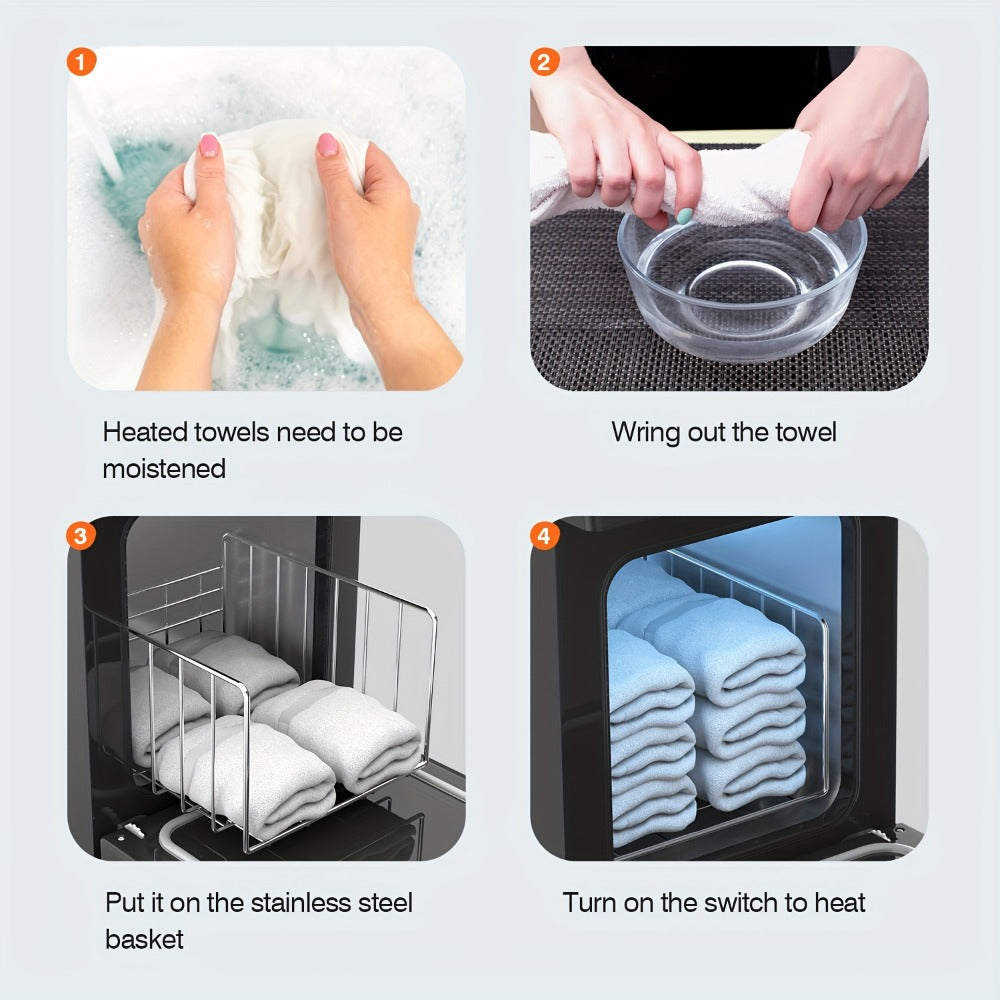 UV Hot Towel Warmer Cabinet 1.32 Gal 2-in-1 Heating & UV, Freestanding Professional Spa Heater for Salon