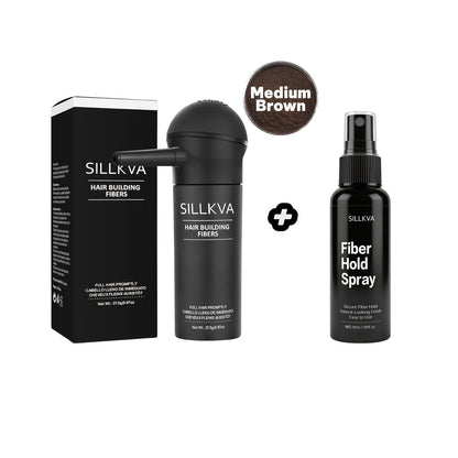 Hair Fibers Spray Applicator Kit Instant Thickness for Thinning Hair & Bald Spots SILLKVA for Makeup, Travel and Everyday Vanity Use