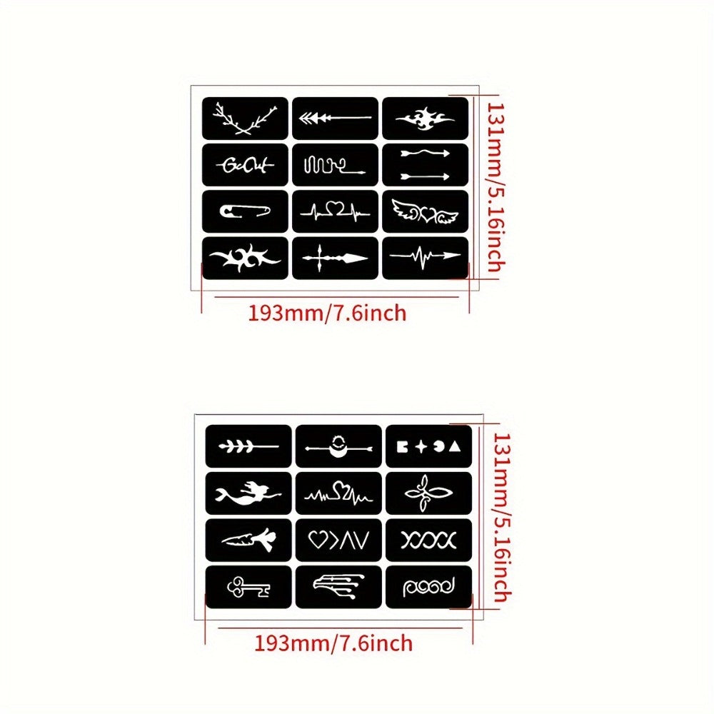 Stick and Poke Tattoo Kit - DIY Manual Tattoo Pen Hand Tool Set with 7 Color Inks, Needles