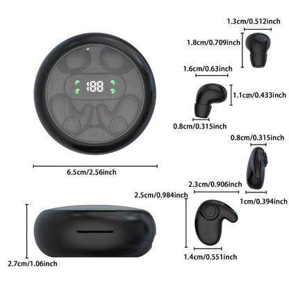 Wireless Earbuds Two-Pair Mini Sleep Set with Digital Display, Type-C Charging and Three Color Options