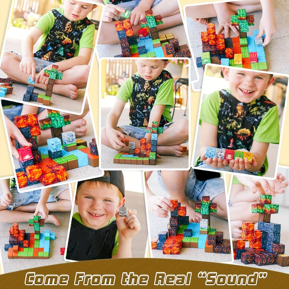 Magnetic Tiles 100pcs STEM Building Blocks Set for Kids, Educational Magnetic Construction Toys for Boys Girls Ages 3+