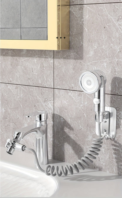 Faucet Extender Pull-Out Retractable Showerhead for Washbasin - Hot & Cold Compatible Hair Washing Sink Sprayer