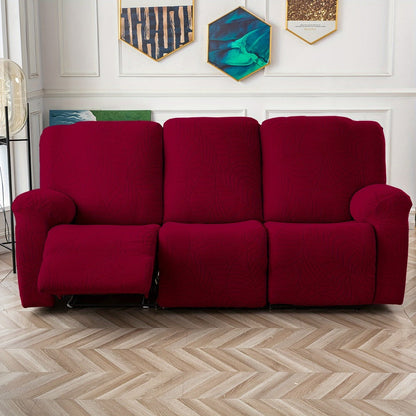 Sofa Cover Big-Leaf Jacquard High-Stretch Recliner Slipcover for 1, 2 or 3 Seats and Console Loveseats