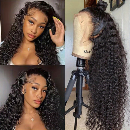Loose Curly Wave Lace Front Wig 13x4 Synthetic Glueless Pre Plucked Heat Resistant Natural Hairline