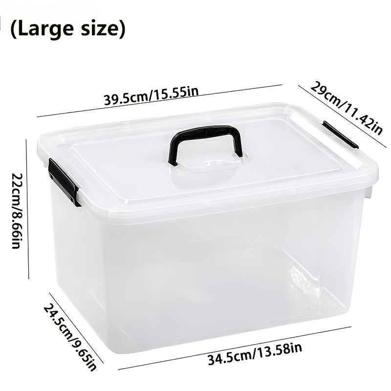 Stackable Clear Plastic Storage Bins with Lids, 6 Pack Large Clip-On Lid Containers for Home, Closet
