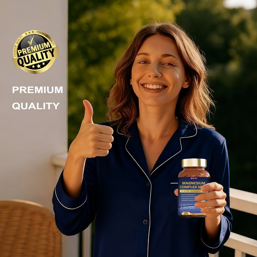 Magnesium Complex 700mg 12-in-1 120 Capsules with Glycinate, Citrate, Malate & Taurine for Sleep