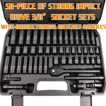 Ratchet Socket Wrench Set with Handle – 50/53/96/123/218/999PCS | 3/8" Drive CR-V Steel | Metric & Imperial Sizes | Car Maintenance