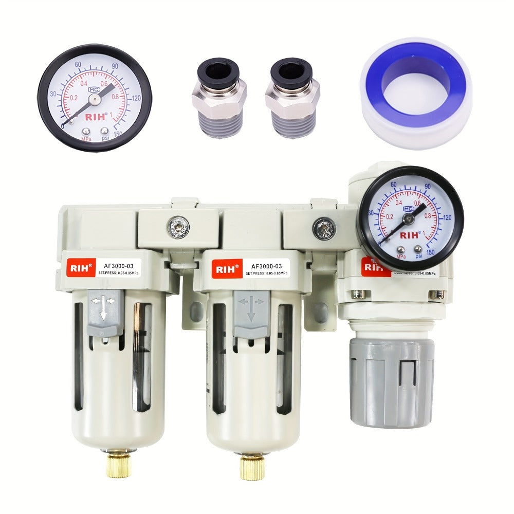 Air Filter Regulator Combo AC3110-03 High Pressure Compressed Air Treatment Unit - FRL for Entryways, Bedrooms and Living Spaces