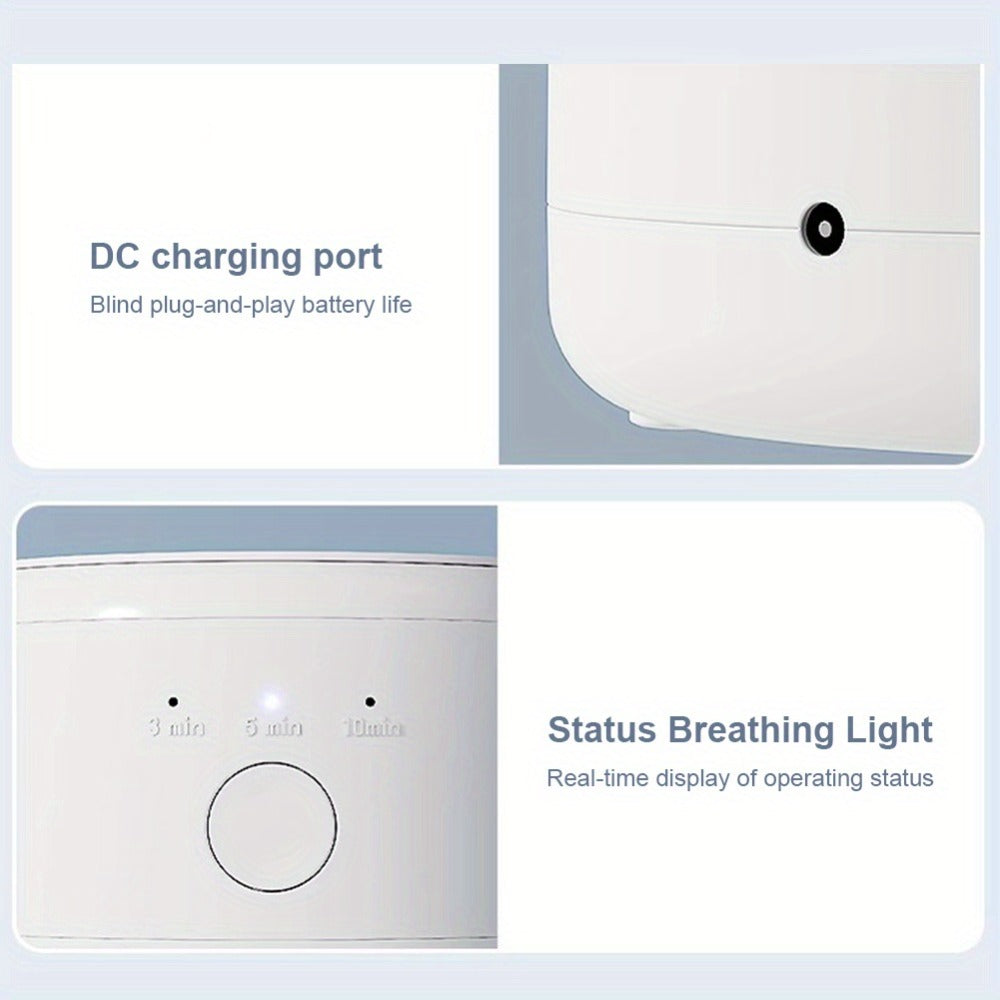 Electric Ultrasonic Cleaner Machine for Dentures Jewelry & Glasses – USB Rechargeable 3 Speeds Auto Timer 180ml Tank One-Touch Portable