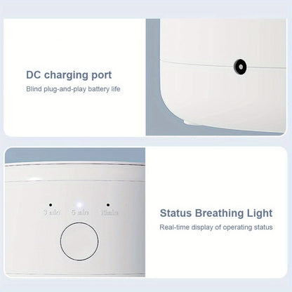 Electric Ultrasonic Cleaner Machine for Dentures Jewelry & Glasses – USB Rechargeable 3 Speeds Auto Timer 180ml Tank One-Touch Portable