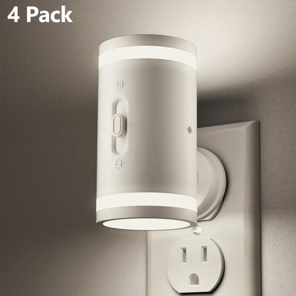 LED Night Light Plug In Dusk to Dawn Sensor, 5-120LM Adjustable Brightness, 3 Color Temperatures