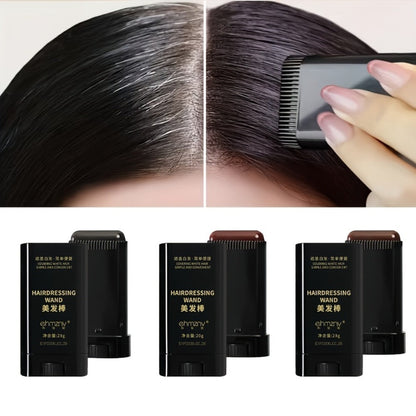 Gray Root Coverage Hair Color Stick with Comb – Waterproof Sweat-Resistant Instant Root Touch Up, Plant-Based Squalane Formula