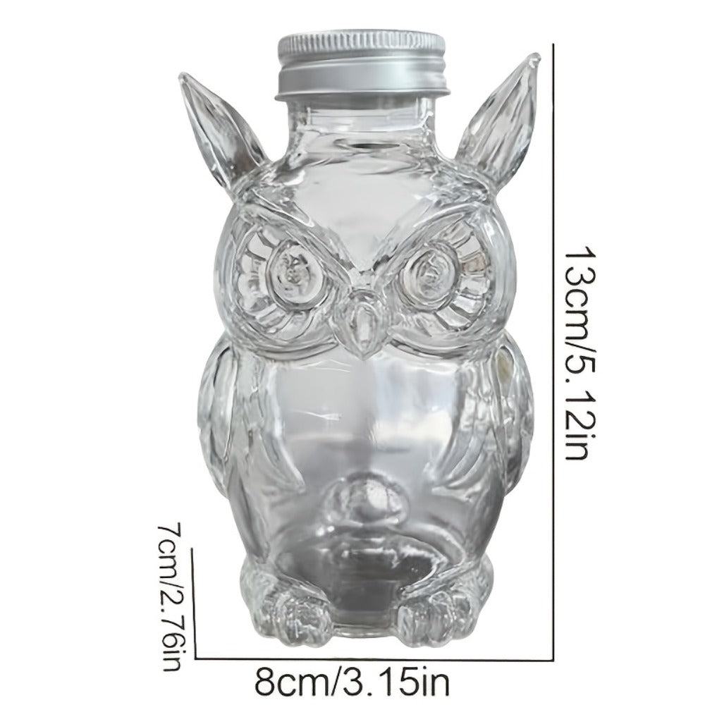 Food Storage Containers Borosilicate Glass Cookie Jar with Lock-Top Lid in Sea Turtle or Owl Designs