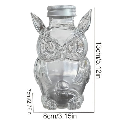 Food Storage Containers Borosilicate Glass Cookie Jar with Lock-Top Lid in Sea Turtle or Owl Designs
