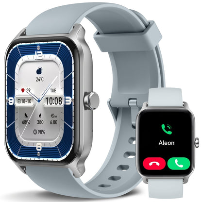 Smartwatch with Built-in Alexa FAWEIO 1.8" HD Touch Screen, Bluetooth Calling, 100+ Sport Modes, Fitness Tracker Heart Rate Sleep