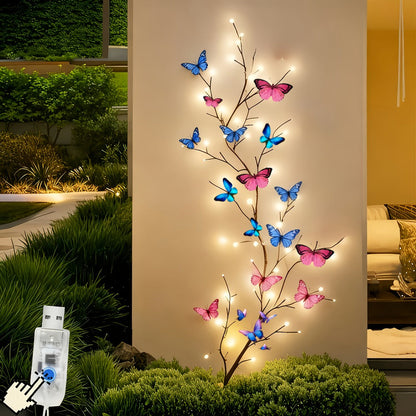 String Lights, Cherry Blossom Branch Chandelier with USB Power, Eight Modes and Four LED-and-Length Options