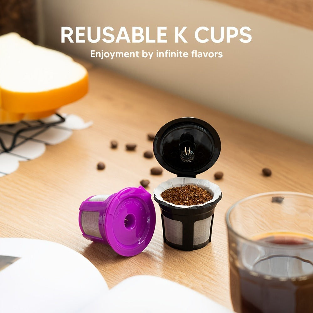 Reusable K-Cup Coffee Pods for Keurig 1.0 & 2.0, Refillable K-Cup Filters Universal Fit, Eco-Friendly Reusable Coffee Pod Filters