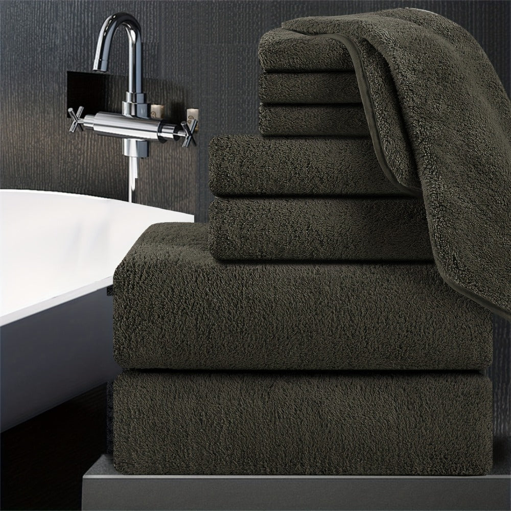 Bath Towels Set 8 Piece 750GSM Oversized 35 x 70 Inch Sheets in 15 Color Options for Home and Guest Use