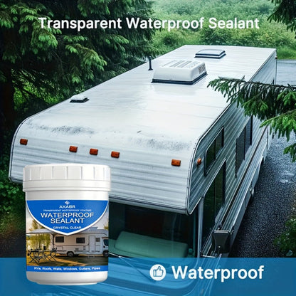 Fast-Drying Clear Waterproof Sealant 5.07oz – Quick-Dry Transparent Leak Repair Glue for RV, Boat, Roof, Pipe, Wall & Tile