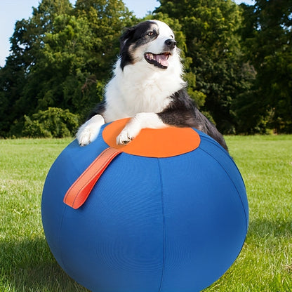 Dog Toy Large Inflatable Bear-Shaped Ball in Blue-Orange or Orange for Indoor and Outdoor Play