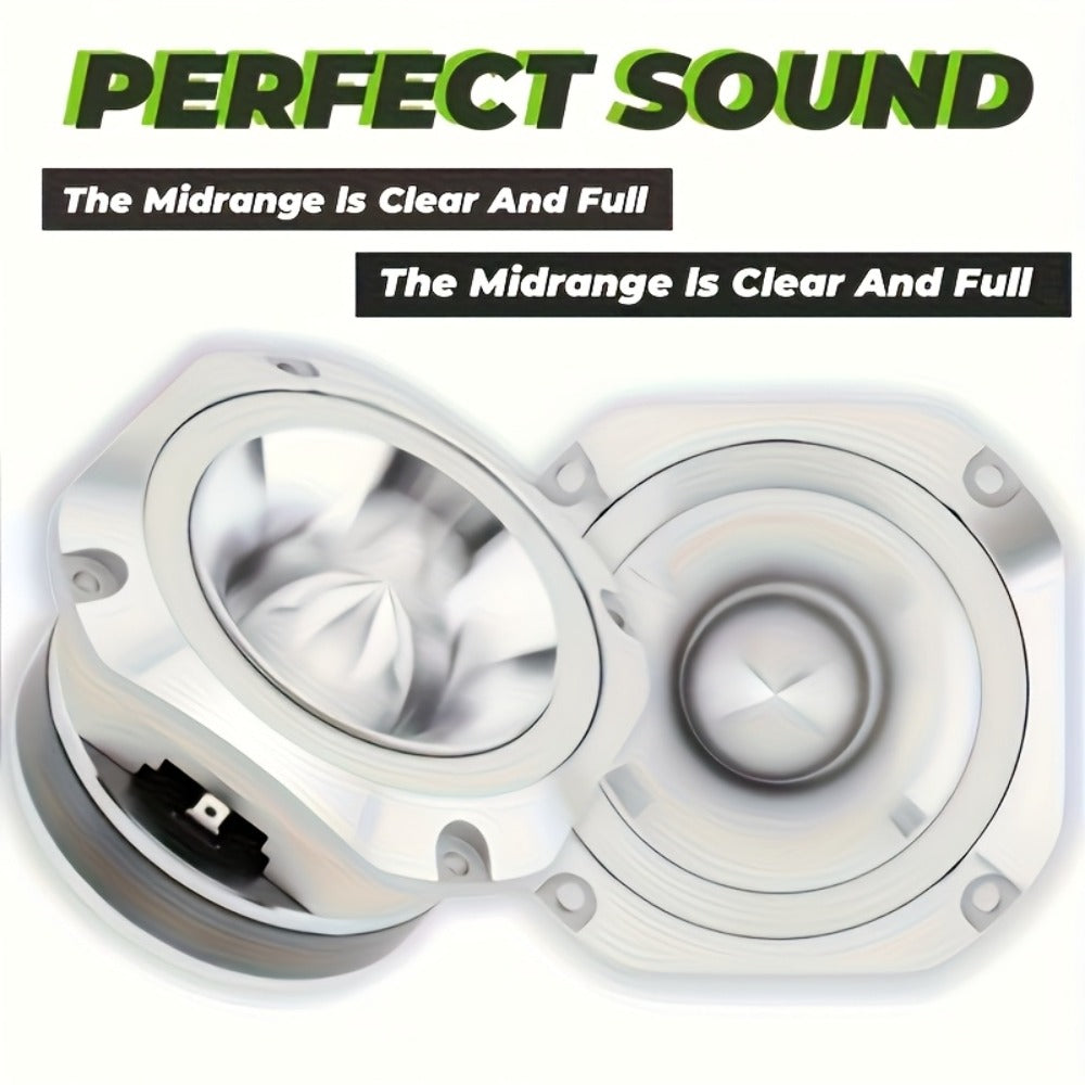 4 Inch Bullet Tweeter 600W Aluminum Frame – 6 Ohm Chrome HiFi Super Tweeter for Car Audio System, Stereo High-Frequency Speaker