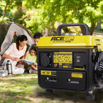Gas Generator 1200W Portable Compact Ultralight - 900W Running 1200W Peak, 2-Stroke 71CC Engine, 6Hr Runtime