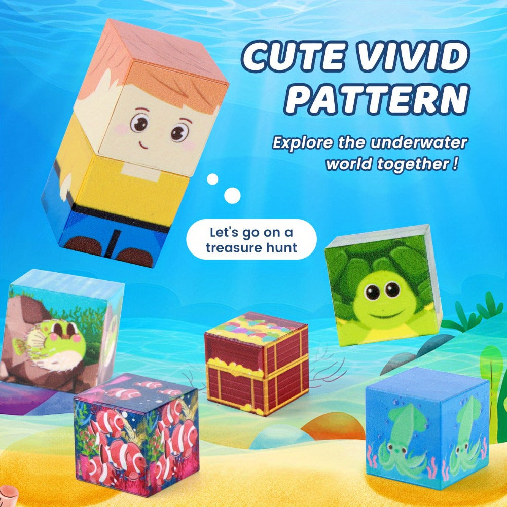 Ocean Adventure Magnetic Building Blocks 54/100pcs with the Listed Color, Size or Set Options for Everyday Use