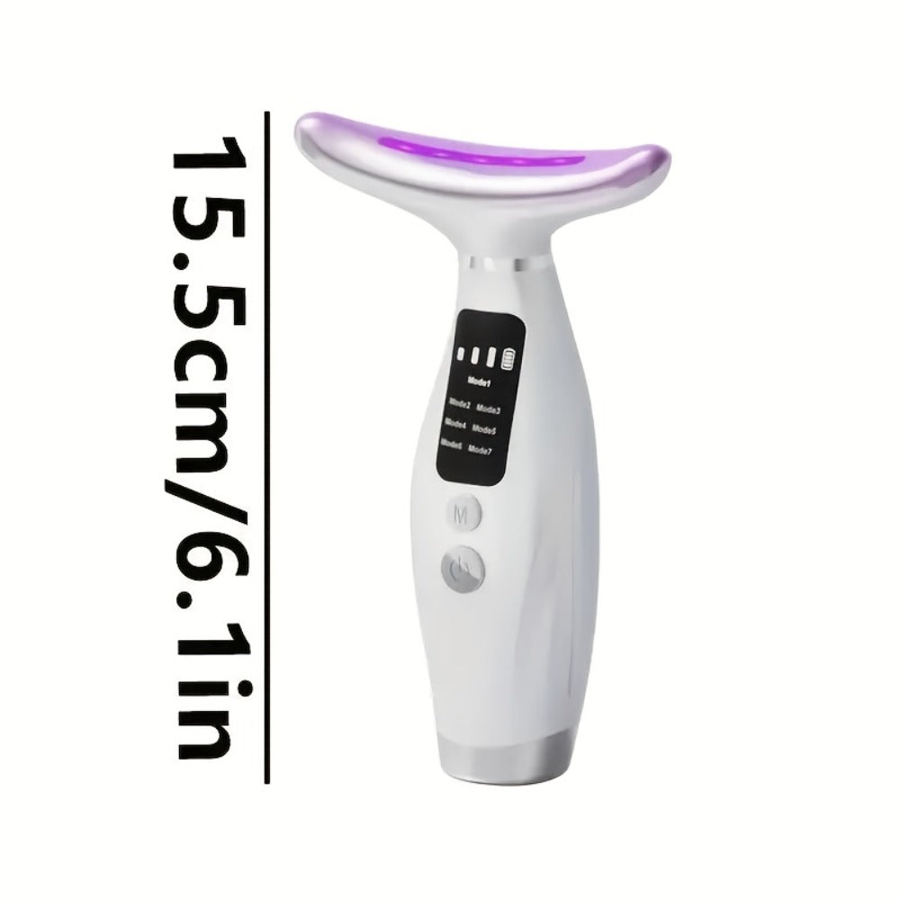 Facial Lifting Device 7-in-1 EMS Microcurrent Neck Face Massager LED Photon Therapy Rechargeable Beauty Tool for Women