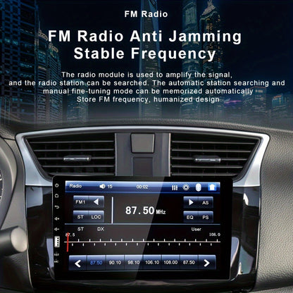 Single DIN 9 Inch Car Stereo – 1080P 2.5D HD Touchscreen MP5 Player, Mirror Link, FM Radio, AUX, USB, External Mic & Rear View Camera