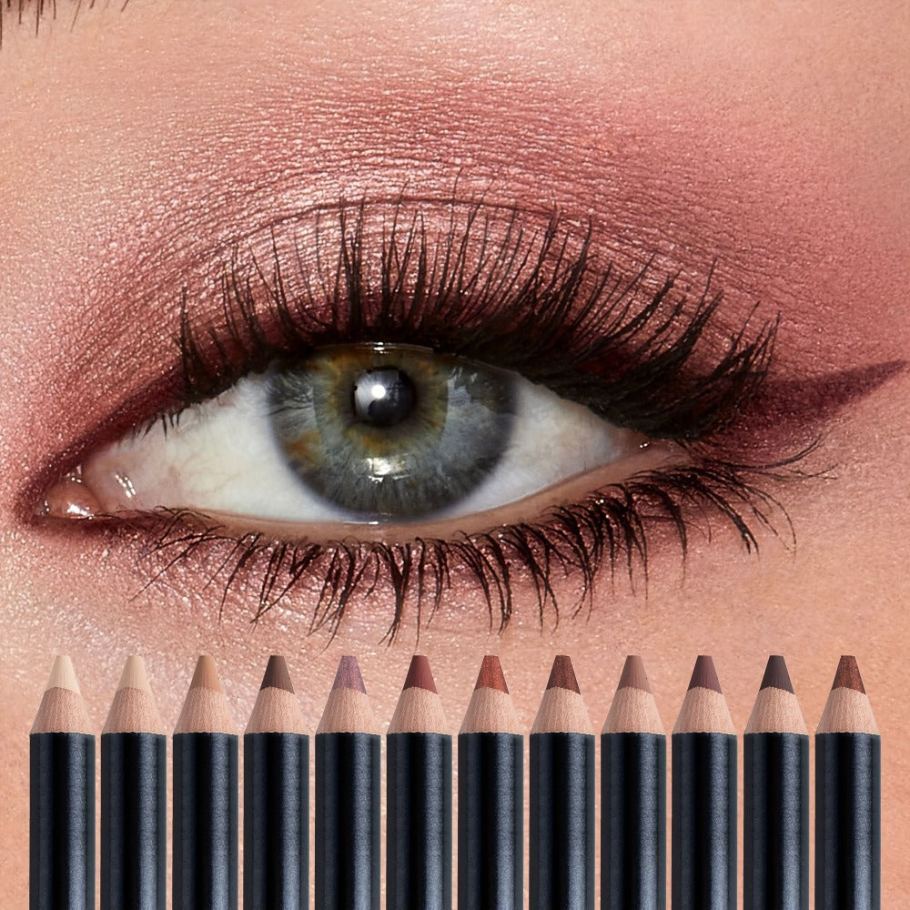 Eyeshadow Pencil Set 12pcs for Women, Matte & Shimmer Thick Stick Foam Eye Shadow Sticks, for Makeup, Travel and Everyday Vanity Use