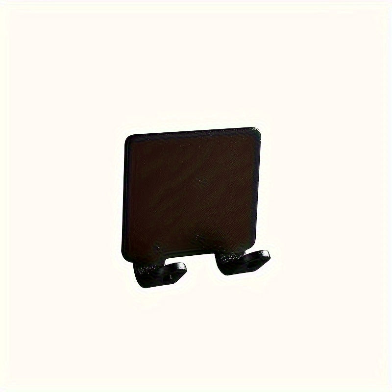 Wall-Mounted Razor Holder 5-Piece Set with Twin Hooks, Adhesive Backing and Silver or Black Options