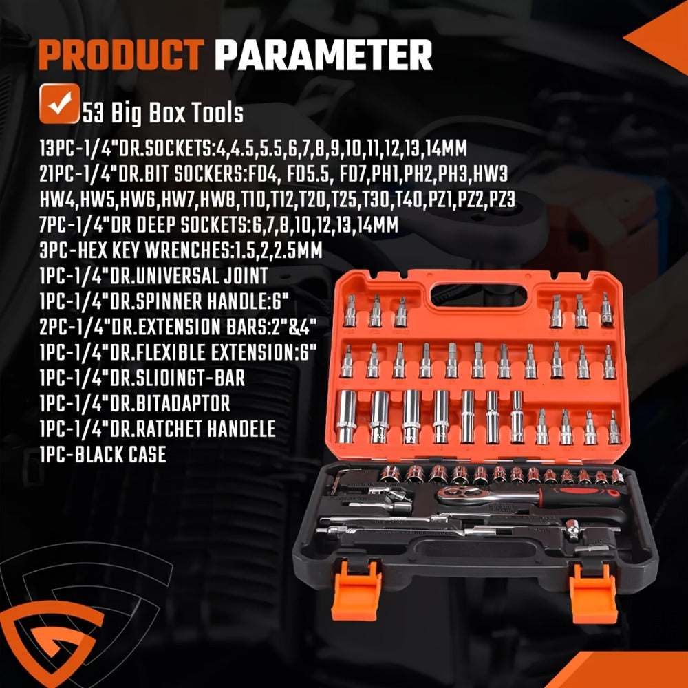 Home Tool Kit Professional, 46-Piece Essential DIY Set, 53-Piece Advanced Home & Auto Repair Kit, or 1000-Piece Complete Toolbox in Storage