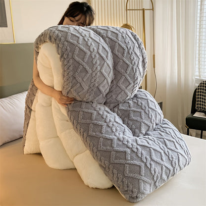 Plush Thick Comforter Blanket – Premium Warm Winter Duvet with 100% Microfiber Fill, Soft Fluffy Bedding for Bedroom & Hotel
