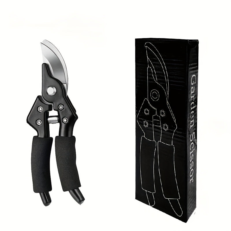 Titanium Pruning Shears 8.5 Inch T13 – Ultra-Sharp Bypass Garden Scissors, Ergonomic Black & Orange Handle