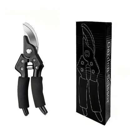 Titanium Pruning Shears 8.5 Inch T13 – Ultra-Sharp Bypass Garden Scissors, Ergonomic Black & Orange Handle